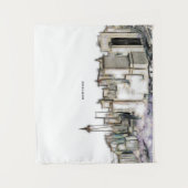 Tenture Dessin Skyline New York City (Devant)