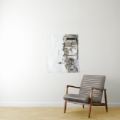 Tenture Dessin Skyline New York City (En situation)