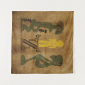 Tenture Dessin tribal africain Abstrait (Devant (Horizontal))