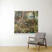 Tenture Dessin vintage des plantes forestiers tropicaux (En situation)