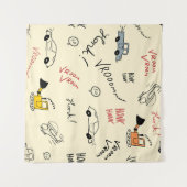 Tenture Dessins de voiture sans couture : Feuille enfant (Devant (Horizontal))