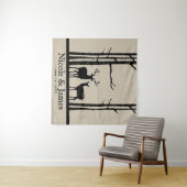 Tenture Dessous de tête de cerf rustique Mariage arrière-p (En situation (horizontale))