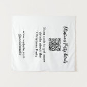 Tenture Détails du site web du code QR de la fête de vacan (Devant (Horizontal))