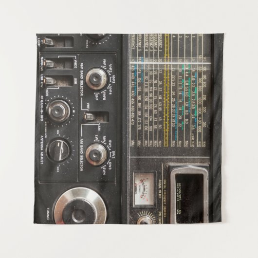 Tenture Détails d'un ancien récepteur radio am (Devant (Horizontal))