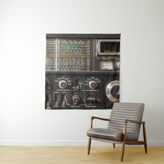 Tenture Détails d'un ancien récepteur radio am (En situation)