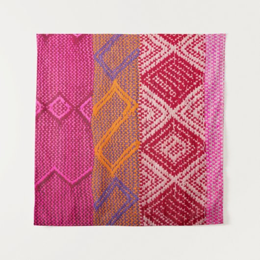 Tenture Détails photo de tissu indien avec motif coloré (Devant)