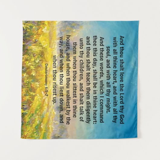 Tenture Deutéronome 6:5-7 (Devant (Horizontal))