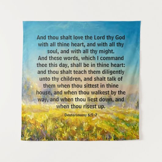 Tenture Deutéronome 6:5-7 (Devant)