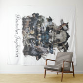 Tenture Deutscher Jagdterrier Carré Horloge Mu (En situation (horizontale))