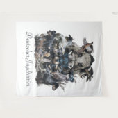 Tenture Deutscher Jagdterrier Carré Horloge Mu (Devant (Horizontal))