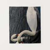 Tenture Deux cygnes sur le lac (Devant)