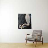 Tenture Deux cygnes sur le lac (En situation)