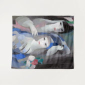 Tenture Deux dame et une colombe, Marie Laurencin (Devant (Horizontal))
