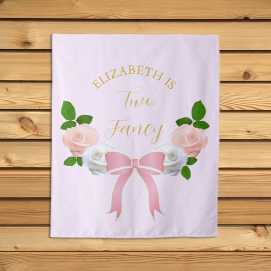 Tenture Deux Fancy Bow Floral Anniversaire
