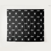 Tenture Deux Logo Noir Step + Repeat Fond pour Photomaton (Devant (Horizontal))
