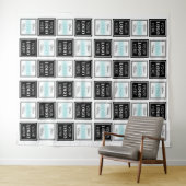 Tenture Deux Logos Événement Carré blanc Simple (En situation (horizontale))