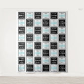 Tenture Deux Logos Événement Carré blanc Simple (Devant)