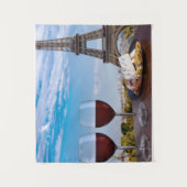 Tenture Deux verres de vin en café à Paris (Devant)