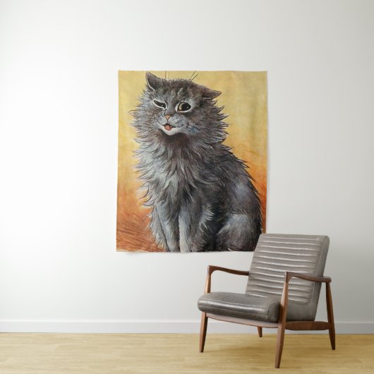 Tenture "Deuxième prix au Cat Show" de Louis Wain (En situation)