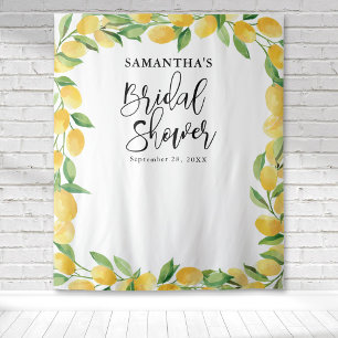 Tenture Déversement de Mariage Citron Aquarelle Agrumes