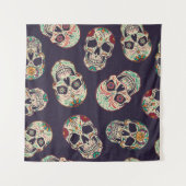 Tenture Dia de los muertos motif sans soudure avec sucre (Devant)