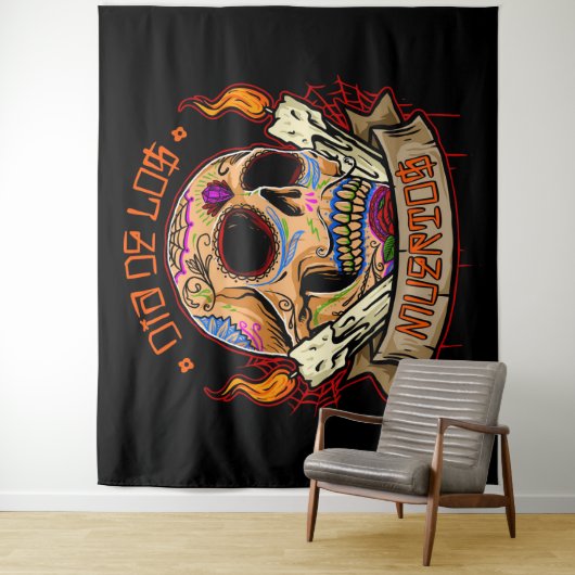 Tenture Dia De Muertos (En situation)