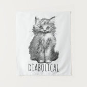 Tenture Diabolical Cute Fluffy Kitten (Devant)