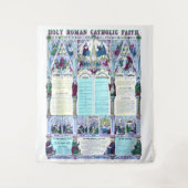 Tenture Diagramme catholique saint d'Infographic de foi (Devant)