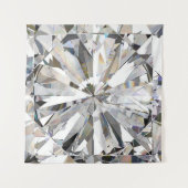 Tenture Diamant réaliste : Agrandissement 3D (Devant (Horizontal))