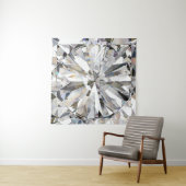 Tenture Diamant réaliste : Agrandissement 3D (En situation)
