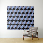 Tenture Diamant répétant le motif dans Heather bleue noire (En situation (horizontale))