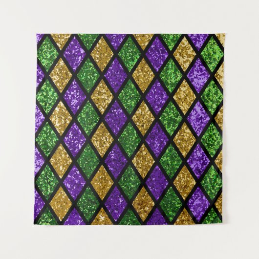 Tenture Diamants de paillettes scintillants, arrière - pla (Devant)