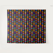 Tenture Diamants Harlequin Colorés Design Noir (Devant (Horizontal))