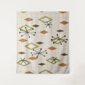 Tenture Diamants modernes du milieu du siècle Nature Tons  (Devant)