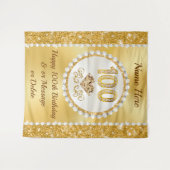 Tenture Diamants, Perles Grandes, 100e Anniversaire, (Devant (Horizontal))