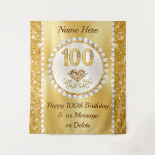 Tenture Diamants, Perles Grandes, 100e Anniversaire,