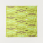 Tenture Diamonds Stars Chartreuse, 1950 (Devant (Horizontal))