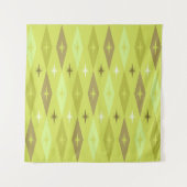 Tenture Diamonds Stars Chartreuse, 1950 (Devant)