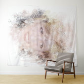 Tenture Diana La princesse du peuple Portrait aquarelle (En situation (horizontale))