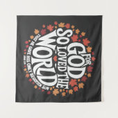Tenture Dieu aima tant le monde (Devant (Horizontal))