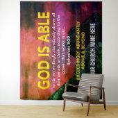 Tenture DIEU chrétien EST CAPABLE Éphésiens 3:20 Église (En situation)