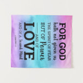 Tenture Dieu Hath non donné nous l'esprit de l'écriture (Devant (Horizontal))