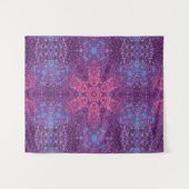 Tenture Digital Mandala rose violet et bleu (Devant (Horizontal))