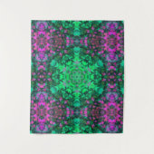 Tenture Digital Mandala vert et violet (Devant)