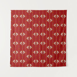 Tenture Digital Mughal : Textile Plante Artwork.