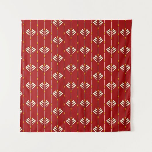 Tenture Digital Mughal : Textile Plante Artwork. (Devant)