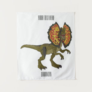 Tenture Dilophosaurus dessin animé