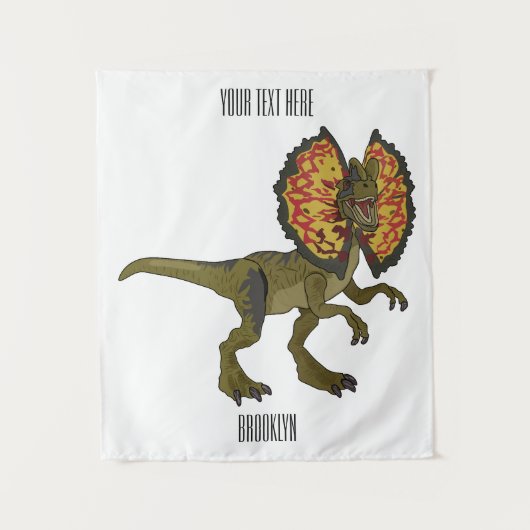 Tenture Dilophosaurus dessin animé (Devant)
