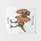 Tenture Dilophosaurus dessin animé (Devant (Horizontal))