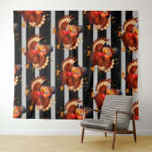 Tenture Dindon dansant (En situation (horizontale))